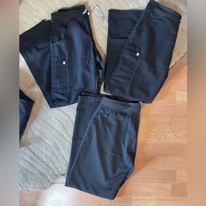 Black figs scrub pants